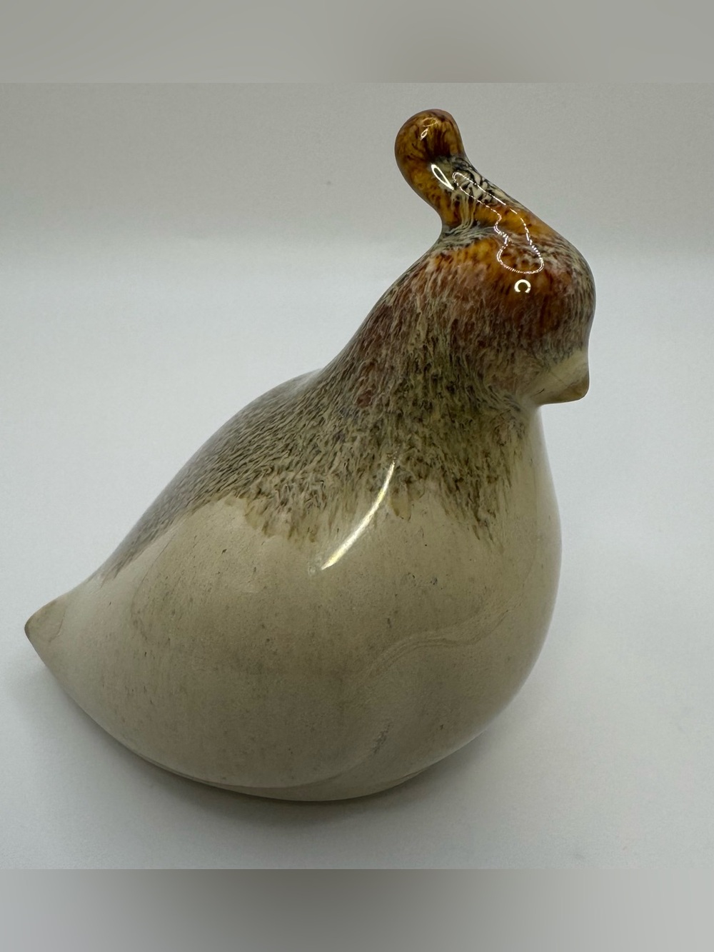 Vintage MCM Howard Pierce California Pottery Quail Figurine - 3"